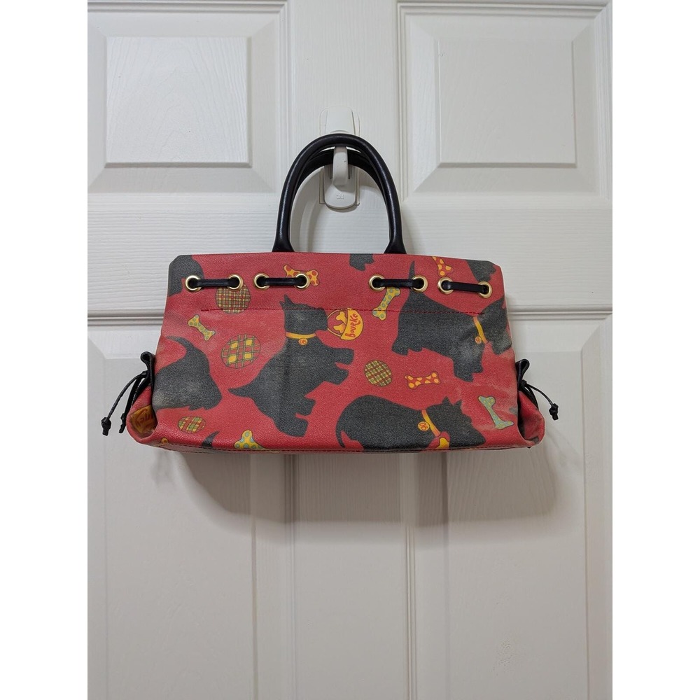AUTHENTIC Vintage Dooney & Bourke Scottie Dog Red Satchel "Made in USA" V1 Y2K - Picture 3 of 6